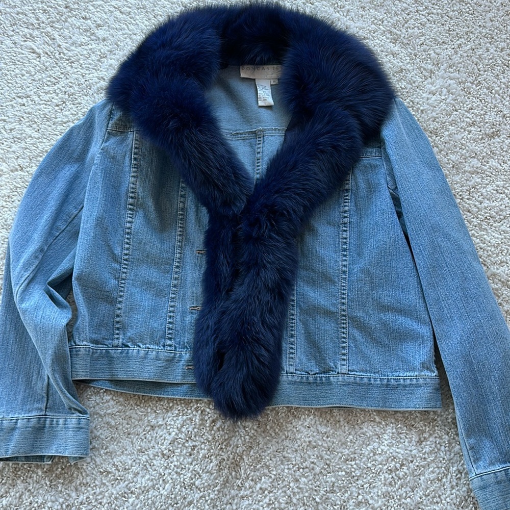 Doncaster denim jacket with removable fur collar